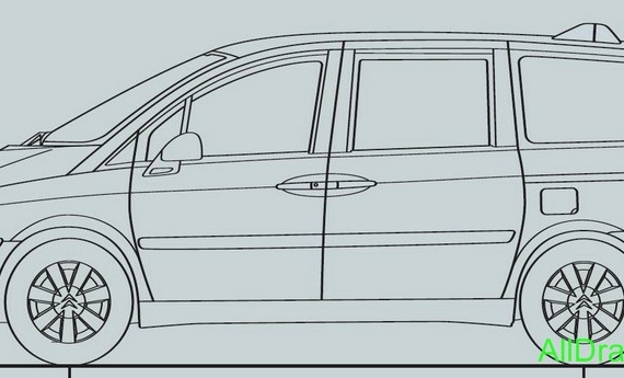 Citroen C8 (2006) (Cитроен C8 (2006)) - чертежи (рисунки) автомобиля